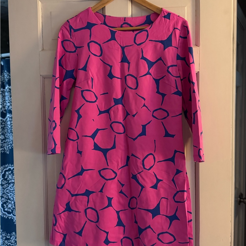 Pink and Blue Patterned Dress
